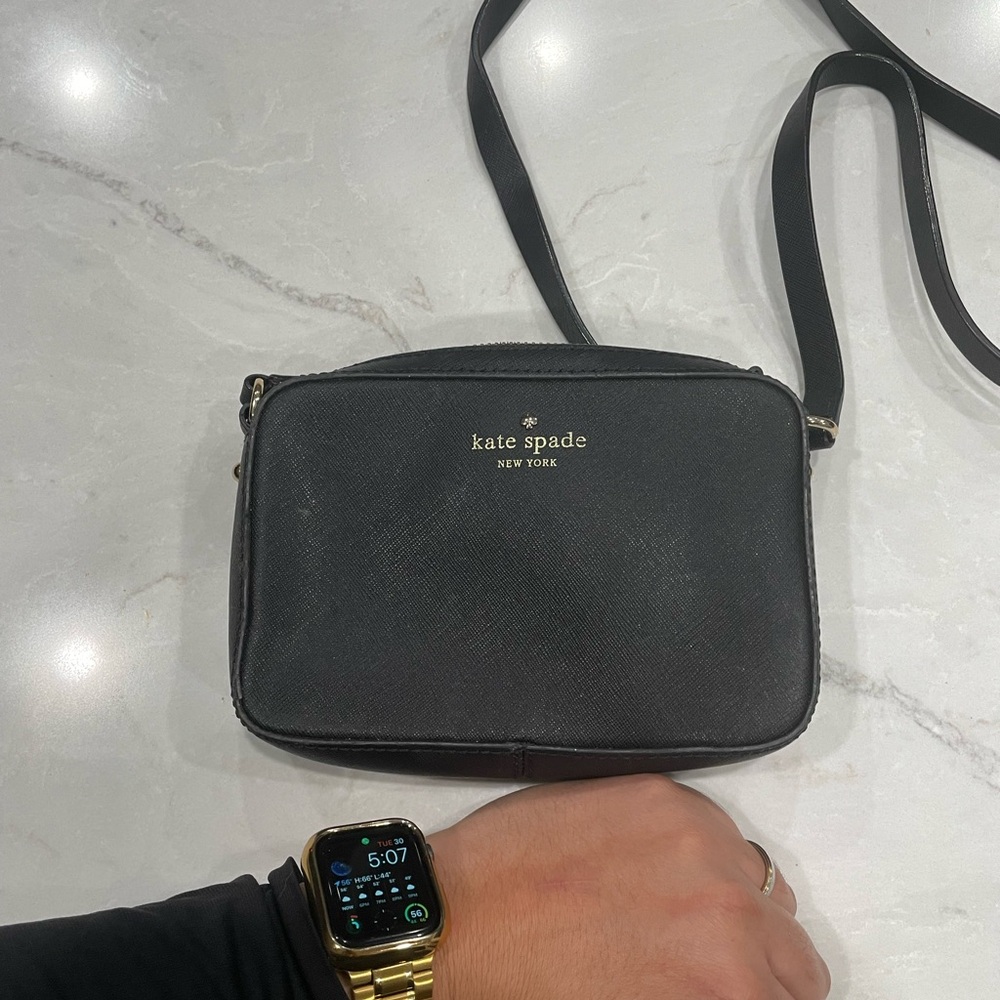 Small Kate Spade Black Leather Crossbody